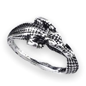 New MENS Crocodile Marine Grade Stainless Steel SAE 316L A4 Boho Ring